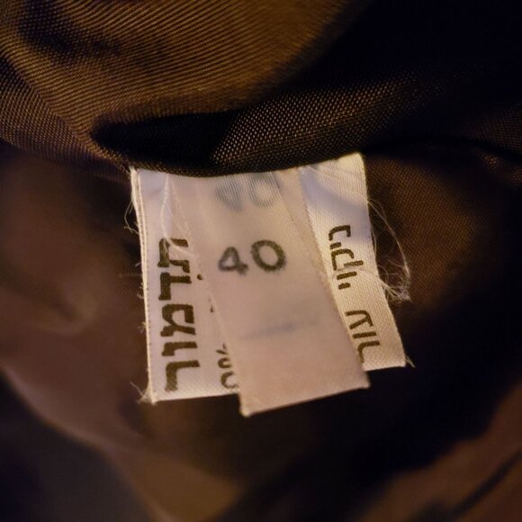 Tadmor Vintage Black Leather Button Front Cropped Jacket Made in Israel Size 40 - Picture 12 of 15